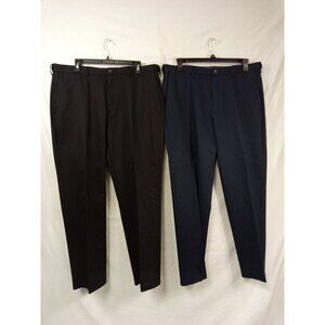 Haggar Black/Navy Blue Classic Fit No Iron Khakis Size 38x30
